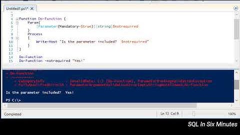 Require A Parameter For A PowerShell Function