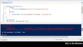 Require A Parameter For A PowerShell Function