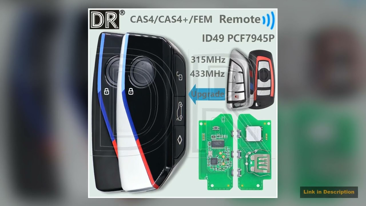 DR 315433MHz ID49 PCF7945P Chip CAS4 CAS4 FEM Upgrade Proximity Car Remote Key For BMW 1 3 5 6 7