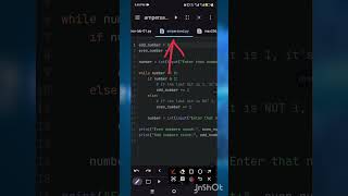 ampersand operator in python to find odd and even numbers #codinglife #code #smartphone