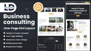 How to Import Business Consulting One Page Divi Layout | Step by Step Guide