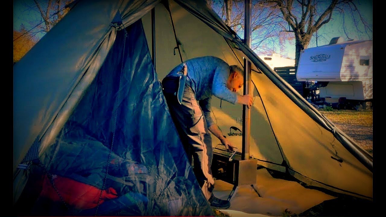 Premier test de mon poêle à bois dans une tente 4 saisons : prêt pour l’hiver ?.