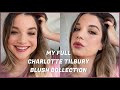 MY FULL CHARLOTTE TILBURY BLUSH COLLECTION | CLOSE UPS AND TRYING THEM ALL ON