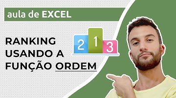 Como criar um RANKING no EXCEL usando a função ORDEM
