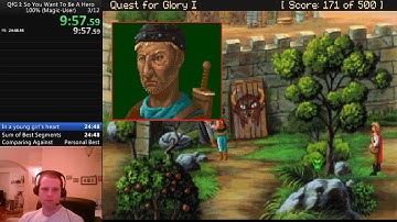 Quest for Glory I: So You Want To Be A Hero (VGA), 100% (Magic-User) in 23:28 by davidtki