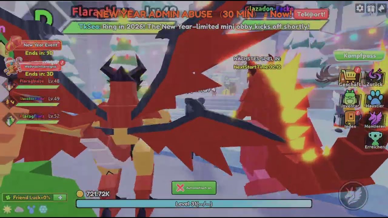 Roblox-Fange ein Monster-Teil 18-New Year Event und  Aktualisierung 0.12.1