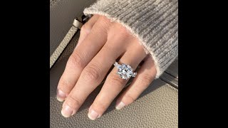 6ct Round Cut Diamond Engagement Ring Floating Prong Set By Brilani Jewelry
