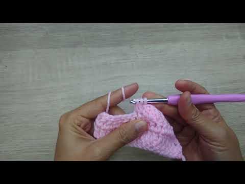 DC2tog double crochet 2 together - decrease stitch // cara mengurangi rajutan  2 DC tog.