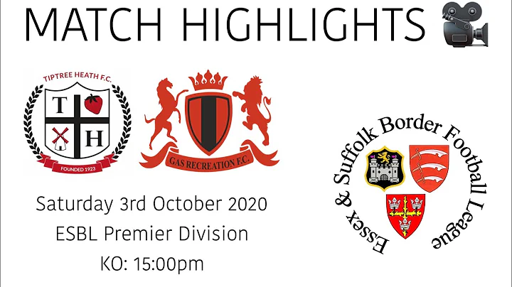 MATCH HIGHLIGHTS 🎥| Tiptree Heath 1-3 Gas Recreation - ESBL Premier Division