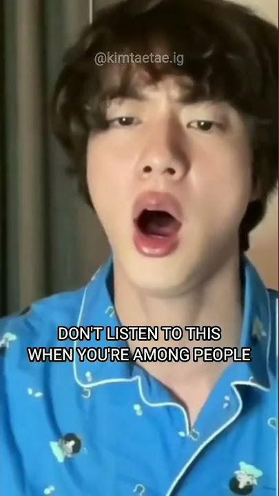 wth its sounds like mo*ning Jin ( Use Headphones)#bts #btsfunnymoments #jin