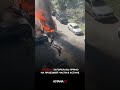 «Газель» загорелась прямо на проезжей части в Астане
