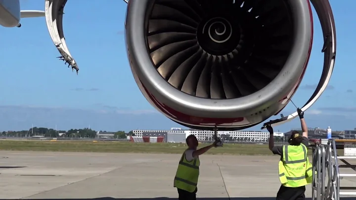 Watch as our engineers change an engine on one of our A340-600s