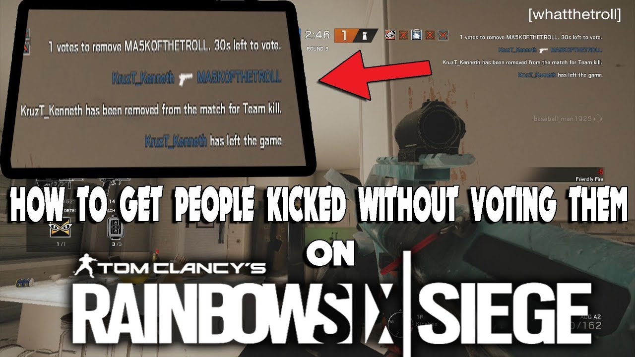 Vote Kick Iniated R6 HOW TO GET PEOPLE KICKED WITHOUT VOTING IN RAINBOW SIX (BIGGEST D*CK ON ...