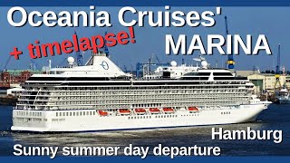 Cruise Ship MARINA - Sunny Summer Day Departure Hamburg