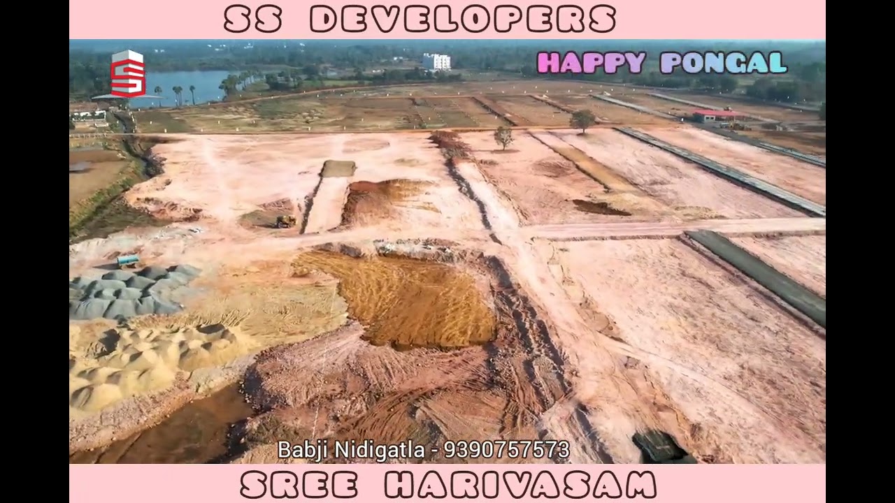 SS DEVELOPERS NEW PROJECT SREE HARIVASAM DRON VIEW.... BABJI NIDIGATLA....