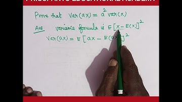 ##Var(ax) =a^2 var(x)##proof##Basic Probability#####Part-A question#####