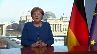 Chancellor Angela Merkel on the Corona Crisis in Germany