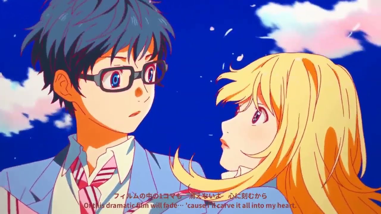 Your Lie in April OP1 [ Hikaru Nara ] ~「 English and Romaji Lyrics 」 