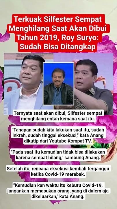Terkuak Silfester Sempat Menghilang Saat Akan Dibui Tahun 2019, Roy Suryo: Sudah Bisa Ditangkap