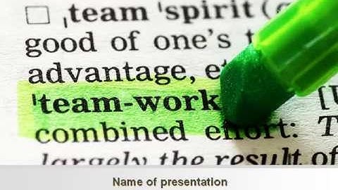 Teamwork Training Principles PowerPoint Template by PoweredTemplate.com