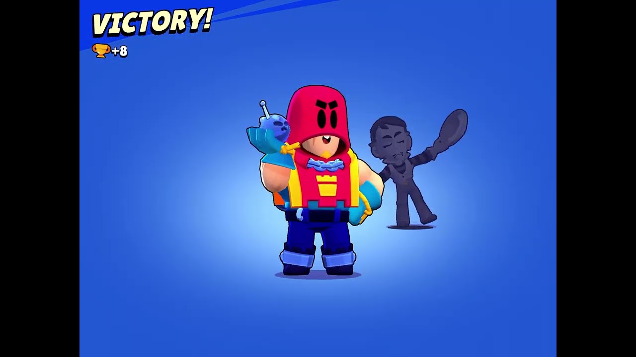 Playing three games as Grom in Brawl stars.