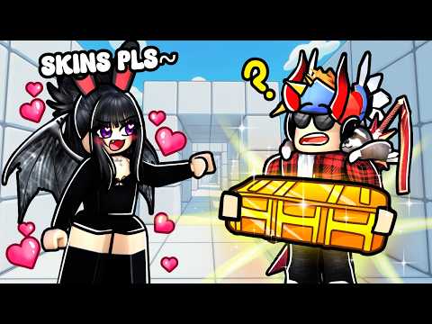 Poor Guy BEGGED His Girlfriend For SKINS.. So I Did THIS! (ROBLOX RIVALS)