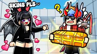 He Begged His Girlfriend For Free Skins... So I Got Revenge On Him Roblox Rivals