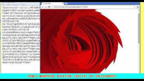 MORPHING FRACTAL HTML5 CANVAS DEMO RGB398 1360 BYTE BY SOLETODOPES ITALY 2015
