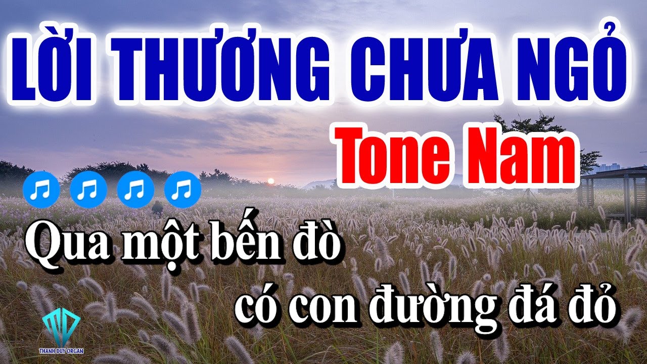 Karaoke Lời Thương Chưa Ngỏ Tone Nam | Thanh Duy Organ