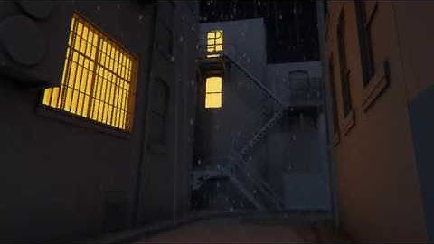 Unity Rain Particles Night Scene