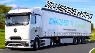 2024 Mercedes eActros 600 Long-Haul Electric Truck/World Premiere, Driving, Exterior, and Interior