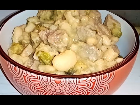 БАЗЁНЯ - НАЦИОНАЛЬНОЕ БЛЮДО ИЗ ФАСОЛИ, МЯСА И МАРИНОВАННЫХ ОГУРЦОВ
