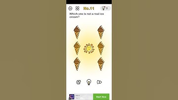Brain out Level 11 Find Which One Is Not A Real Ice Cream....
