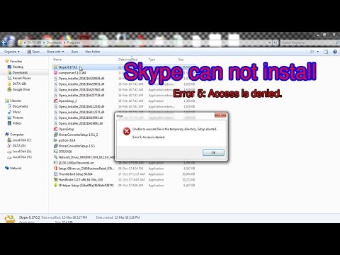 Unable to execute files in temporary directory setup aborted. Error 5: access denied Fix 2018
