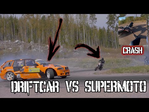 DRIFTCAR VS SUPERMOTO + CRASH [Superretards]