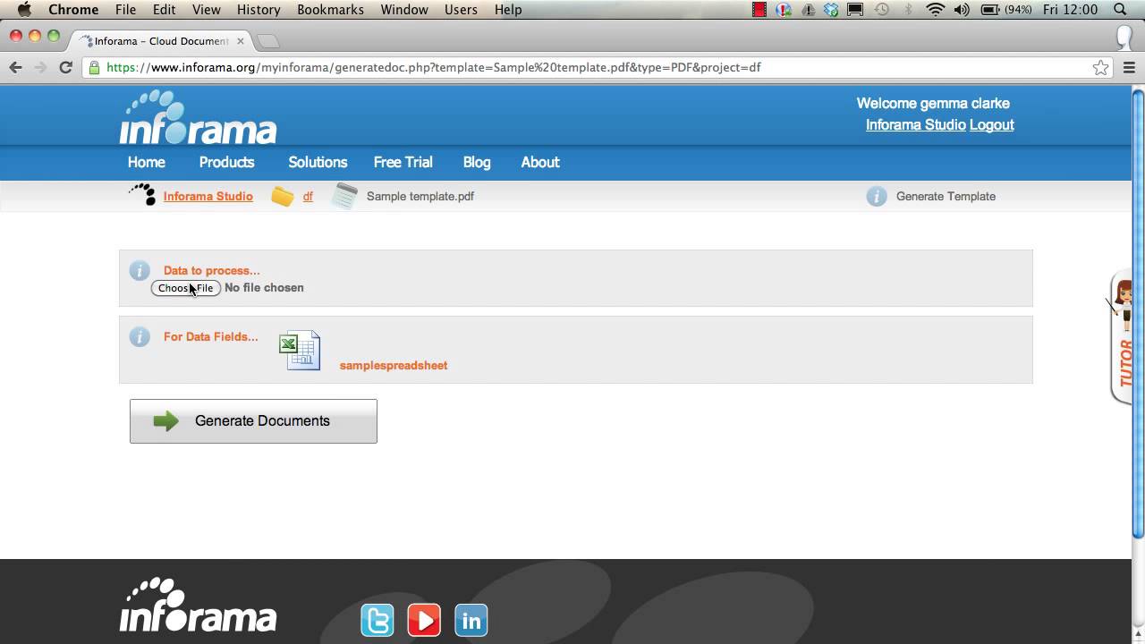 How to generate documents using Inforama