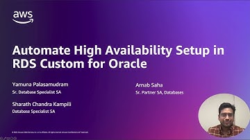 Automate high availability setup in Amazon RDS Custom for Oracle | AWS Events
