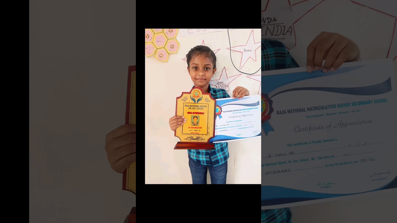 I Got 2023-2024 - 100% Attendance price🏅🥇1st price in science competition🥈2nd place Running race