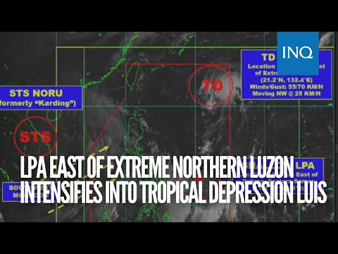 LPA east of extreme Northern Luzon intensifies into Tropical Depression Luis