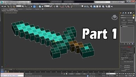 3ds Max tutorial - Modeling a Minecraft Sword for 3D Printing in Part1: Setup and Start