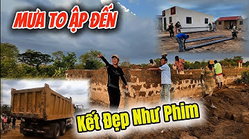 Mưa To Ập Đến Khi Đang Xây Trường, Bà Con Hốt Hoảng - Và Cái Kết Đẹp Như Phim | Huy Khánh Vlogs