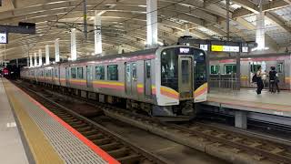 4K 671M 白新線 新発田行き E129系100番台 東洋IGBT-VVVF 新潟駅4番線発車 ※ハイビーム有り