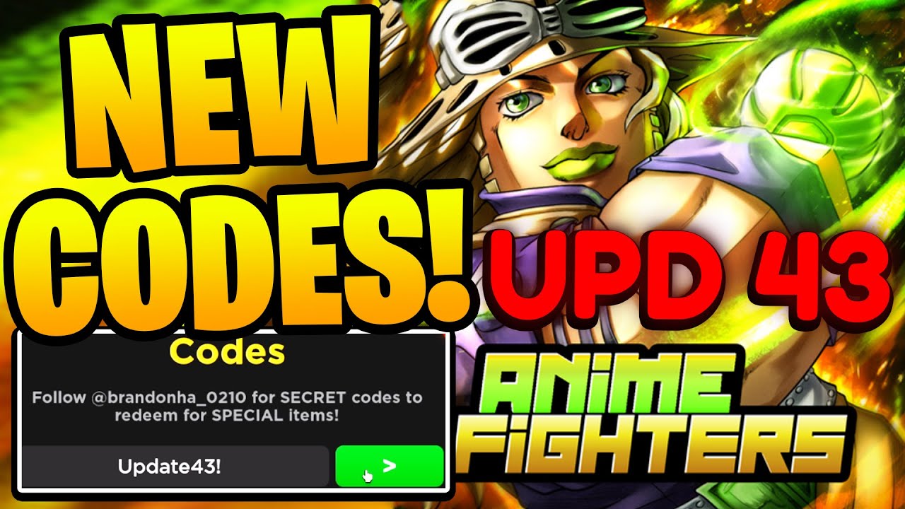 NEW* ALL WORKING UPDATE 43 CODES FOR ANIME FIGHTERS SIMULATOR ROBLOX ANIME  FIGHTERS SIMULATOR CODES 