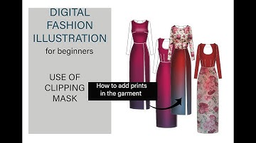 Digital fashion illustration for beginners |day 4 | how to add prints to the garment