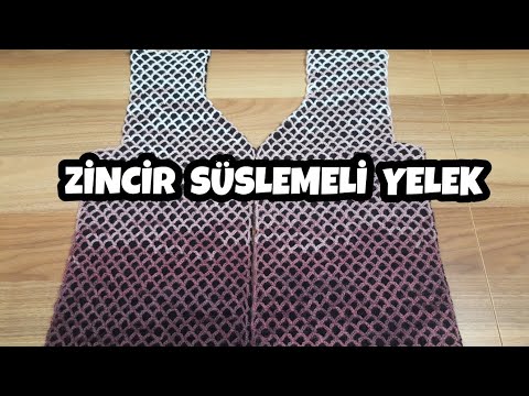 Hayran Olacağınız Zincir İşi Süslemeli Yelek Yapılışı 3.Bölüm @enteldantelorguevi