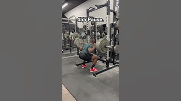455 lb pause squat | Get Stronger #ytshorts #legday #squat