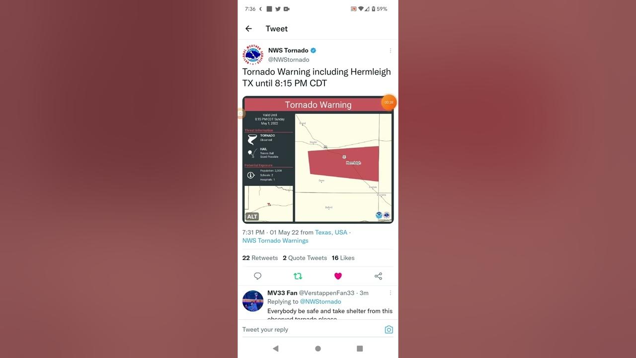 Hermleigh, Texas Tornado 5122 YouTube