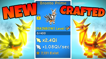 I GOT THE NEW BRONTO PRIME IN ROBLOX CLICKER SIMULATOR