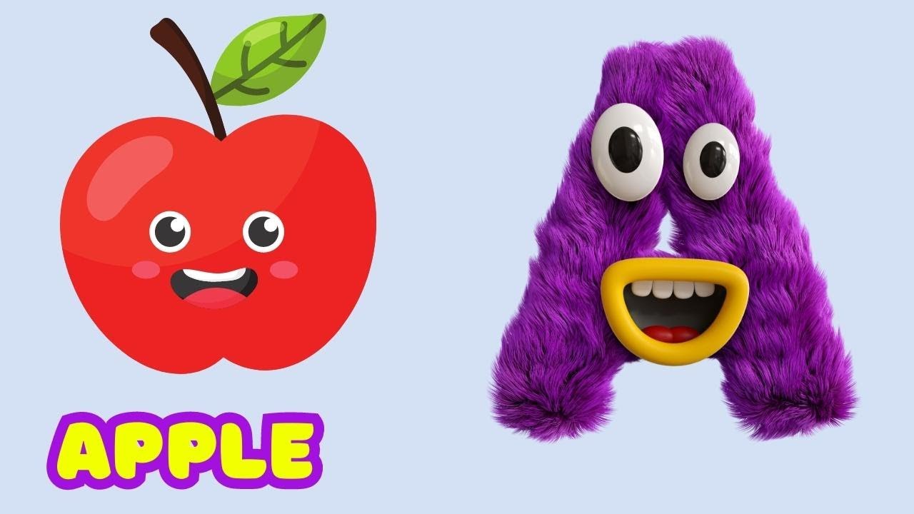 Kids Phonics Song | a for apple | b for ball | c for cat | d for dog ...