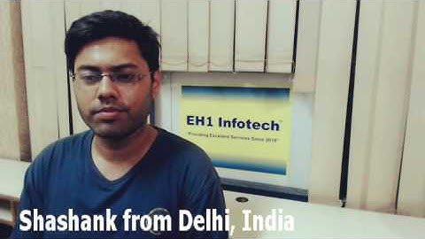 Shashank from Delhi, India giving Training Feedback to EH1-Infotech Cybersecurity